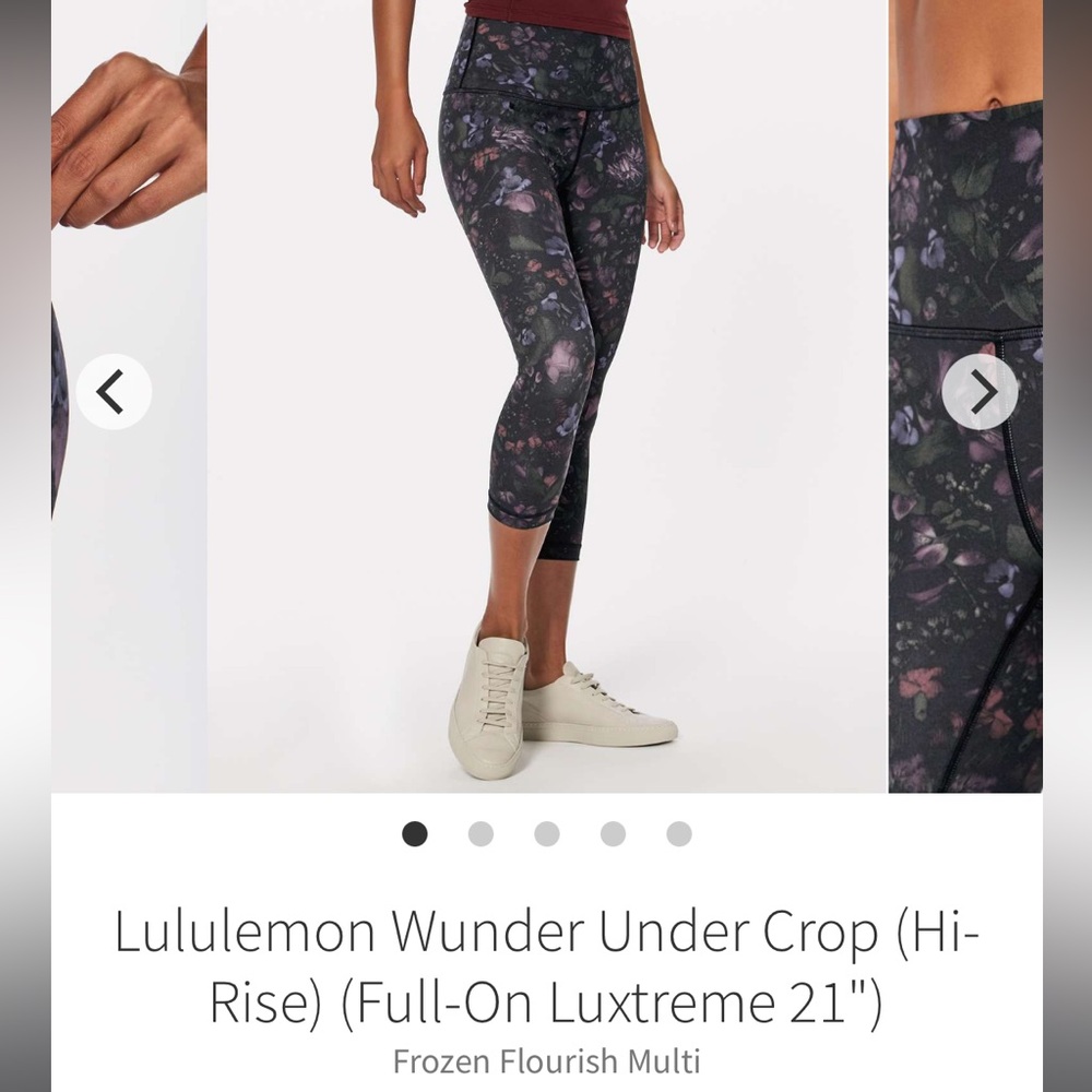 Wunder under high rise floral crop legging
